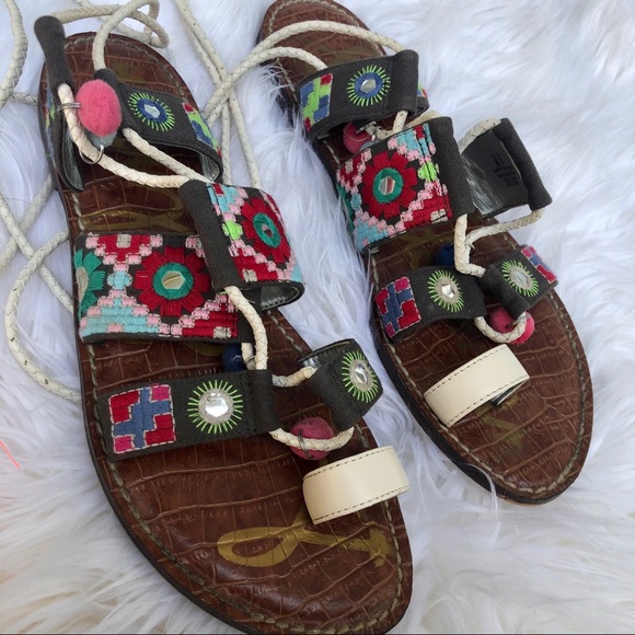 Sam Edelman {Gretchen} Lace Up Gladiator Sandal - Picture 7 of 7